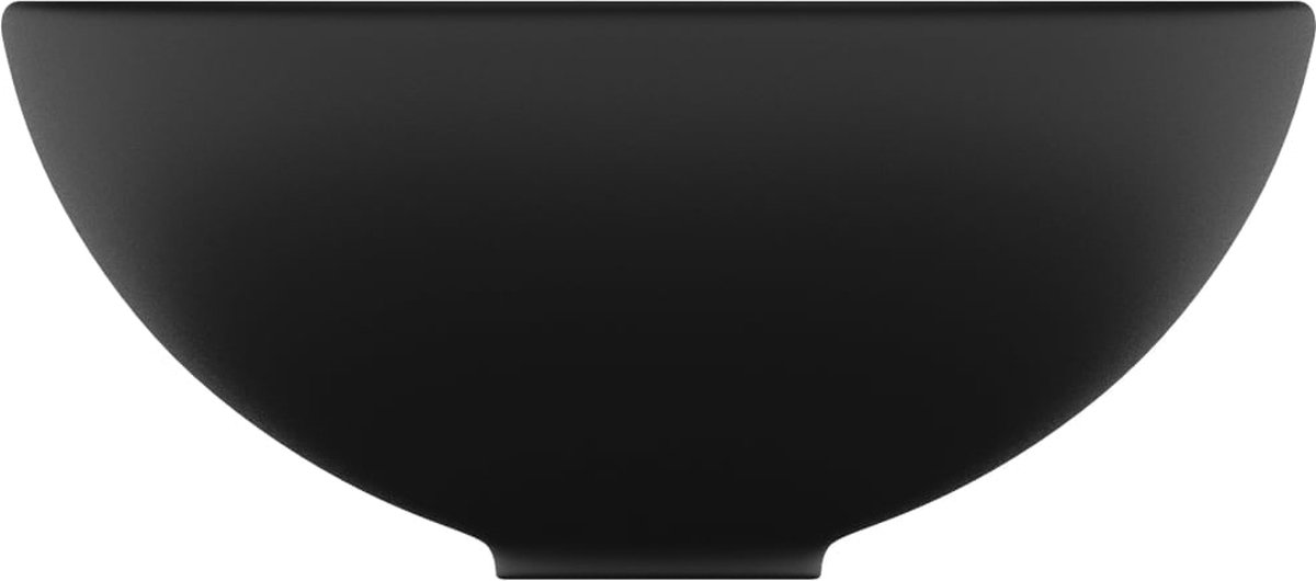 Vidaxl Wastafel Rond 32,5x14 Cm Keramiek Mat - Zwart