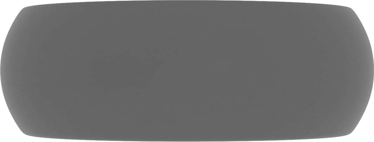 Vidaxl Wastafel Rond 40x15 Cm Keramiek Mat - Zwart