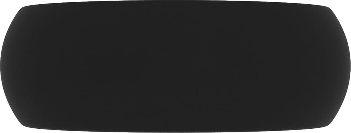 Vidaxl Wastafel Rond 40x15 Cm Keramiek Mat - Zwart