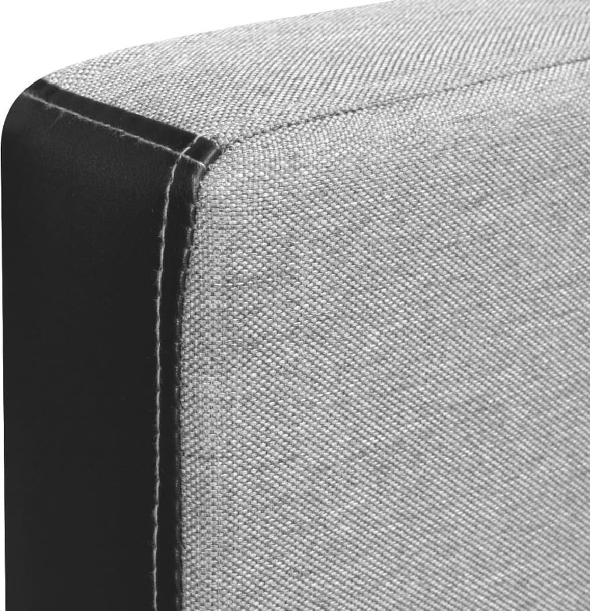 Vidaxl Hoekslaapbank 218x155x69 Cm Stof En - Grijs