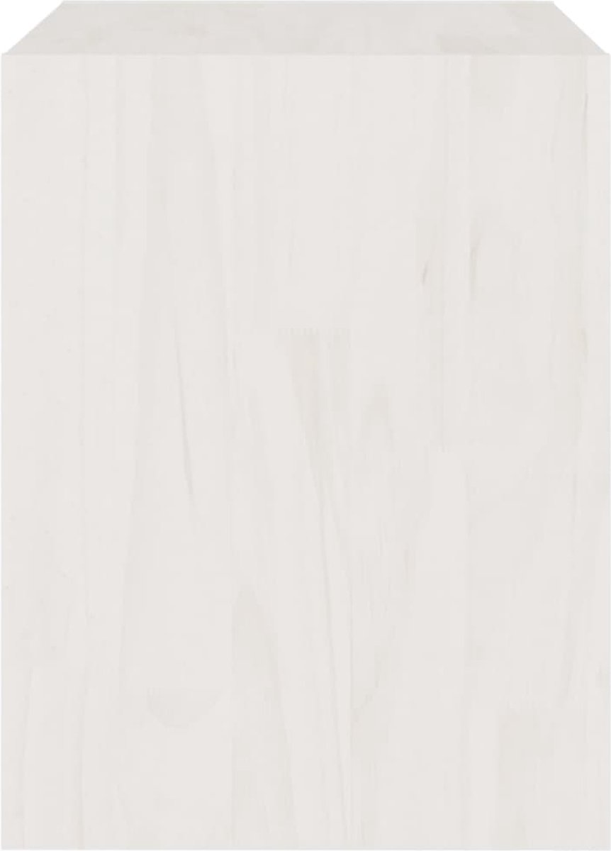 Vidaxl Nachtkastjes 2st 40x30,5x40 Cm Massief Grenenhout - Wit