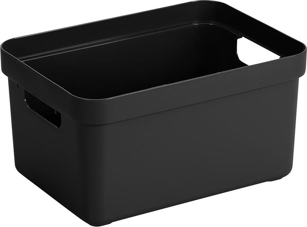 Sunware - Sigma Home Opbergbox 5l - 25,2 X 17,5 X 12,2 Cm - Zwart