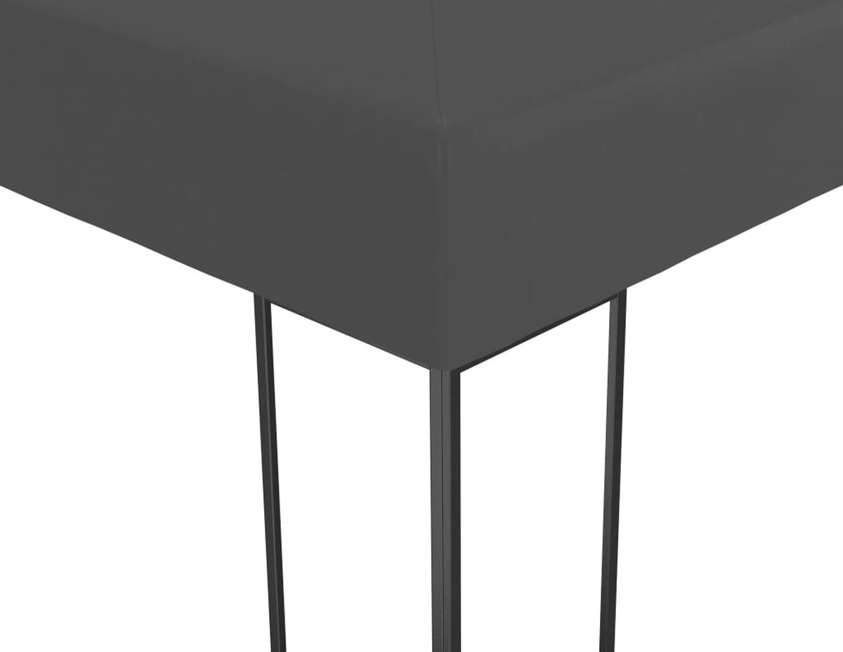 Vidaxl Prieel Met Led-lichtslinger 3x4 M Antracietkleurig - Grijs