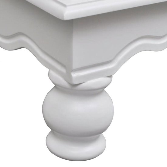 Vidaxl Kastje Met 2 Deurtjes En 1 Lade Hout - Wit