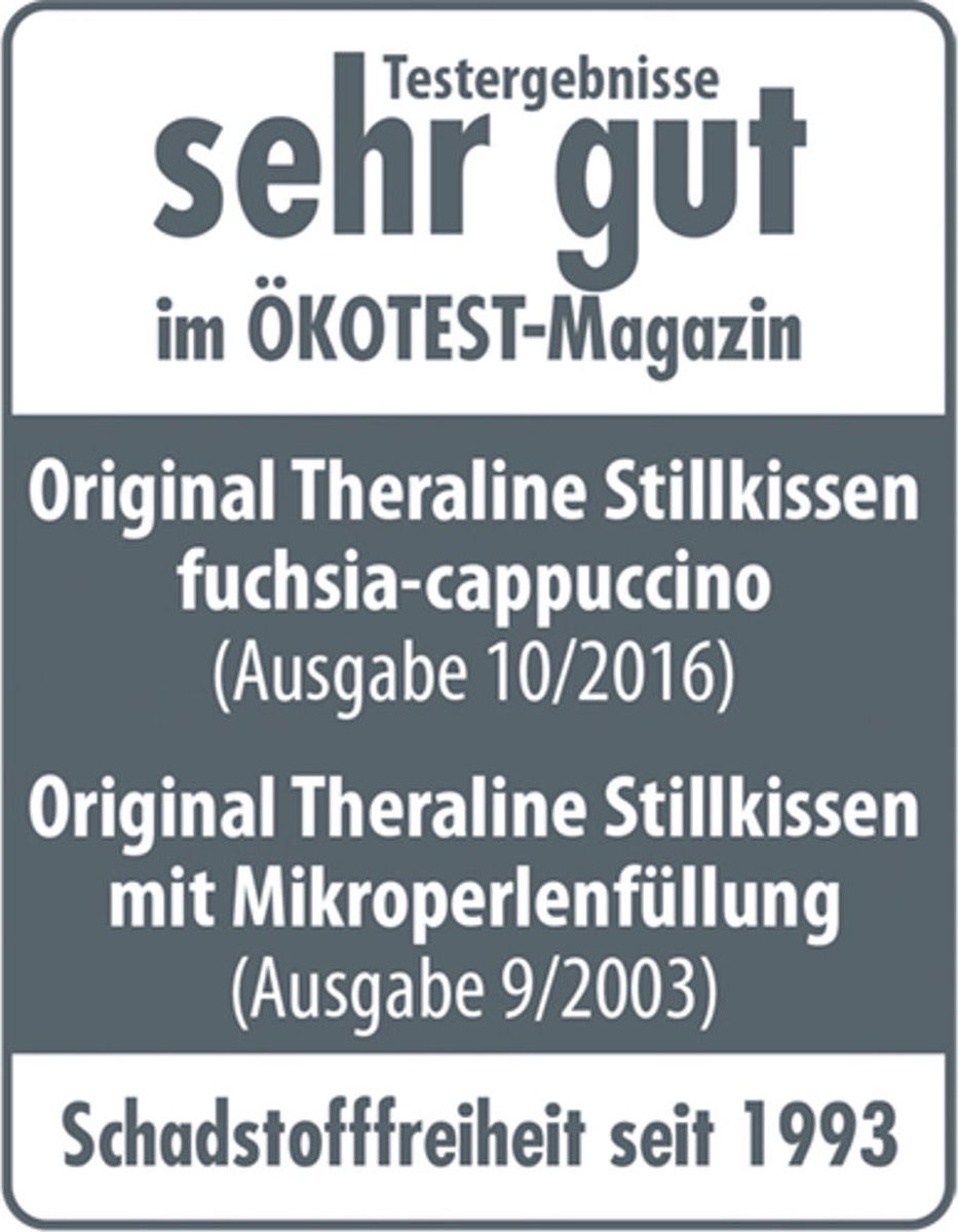 Theraline Voedingskussen Met Bamboe Hoes Melange Blue Grey 190 Cm - Blauw