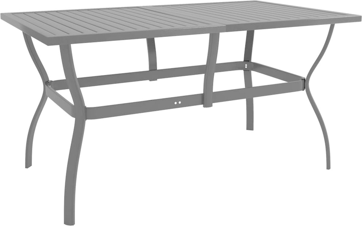 Vidaxl 7-delige Tuinset Textileen En Staal - Grijs