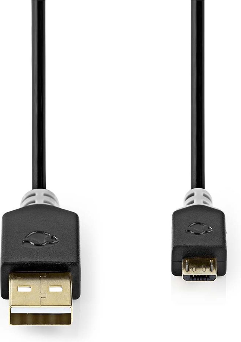 Nedis Usb-kabel - Antraciet - 2.00 M - Zwart