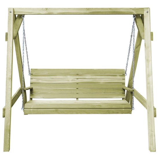 Vidaxl Schommelbank Voor Buiten 205x150x157 Cm Grenenhout - Bruin