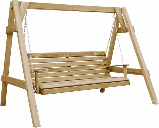 Vidaxl Schommelbank Voor Buiten 205x150x157 Cm Grenenhout - Bruin