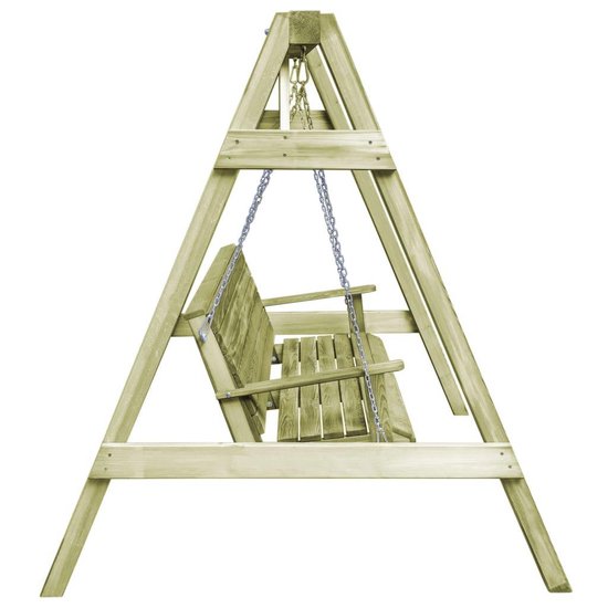 Vidaxl Schommelbank Voor Buiten 205x150x157 Cm Grenenhout - Bruin