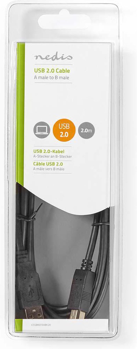 Nedis Usb-kabel 2.00 M - Zwart