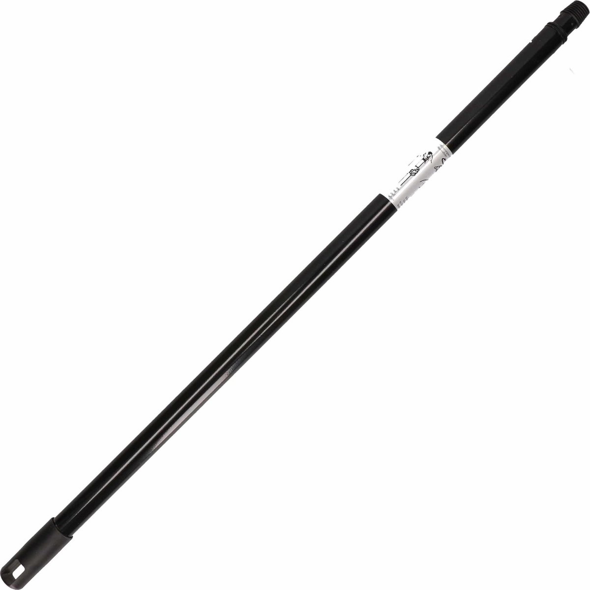 Houten Harde Staaldraad Straatbezem/buitenbezem/grijs 40 Cm Met Telescoopsteel 1.40 Meter - Blauw