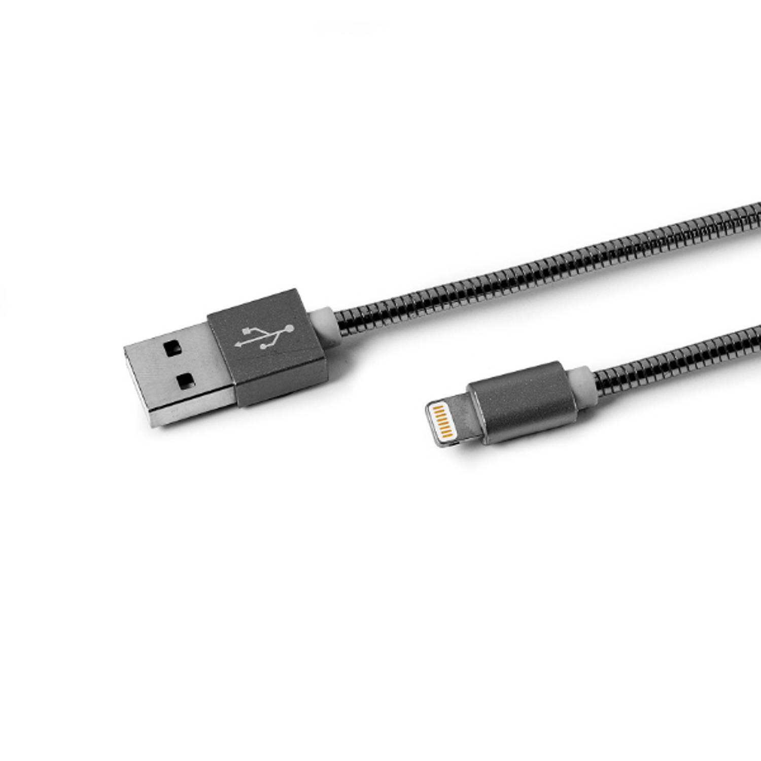 Usb-lightning Kabel, 1 Meter, - Celly Snake - Zwart