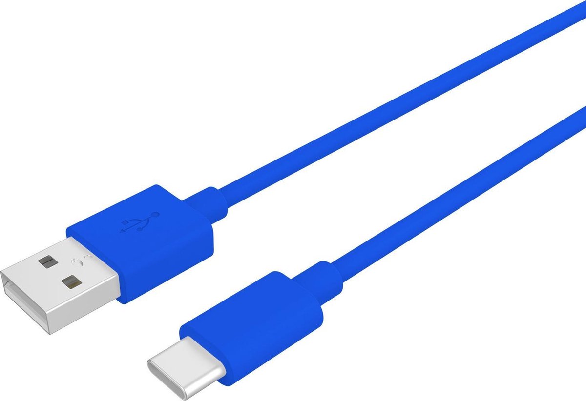Usb-kabel Type C, 1 Meter, - Pvc - Celly Procompact - Blauw