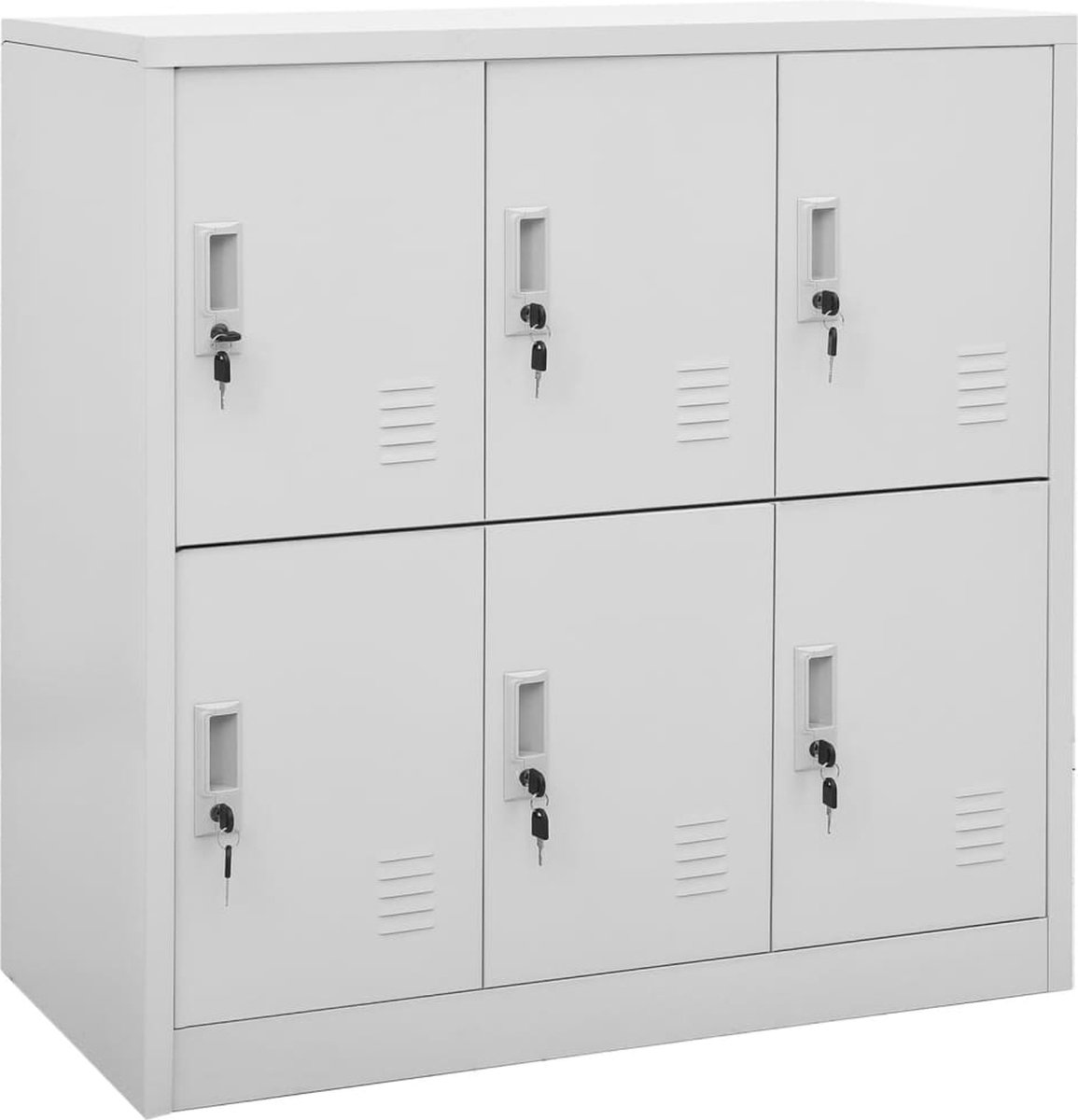 Vidaxl Lockerkast 90x45x92,5 Cm Staal Licht - Gris