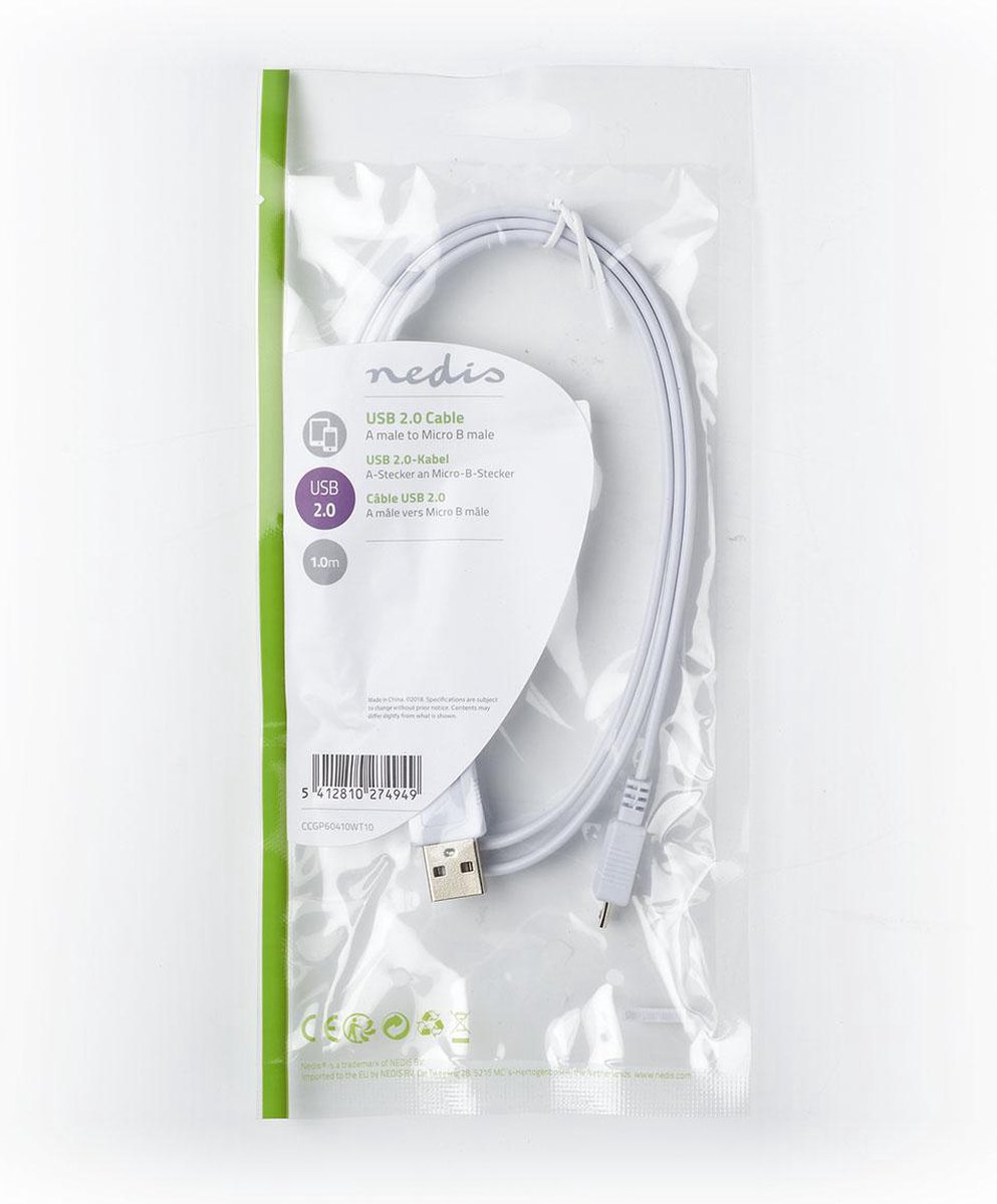 Nedis Usb-kabel - Wit - 1.00 M