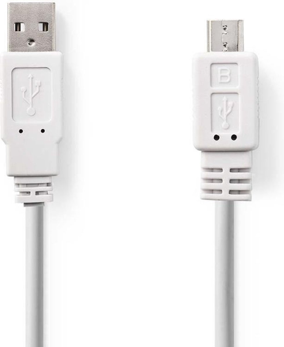 Nedis Usb-kabel - Wit - 1.00 M