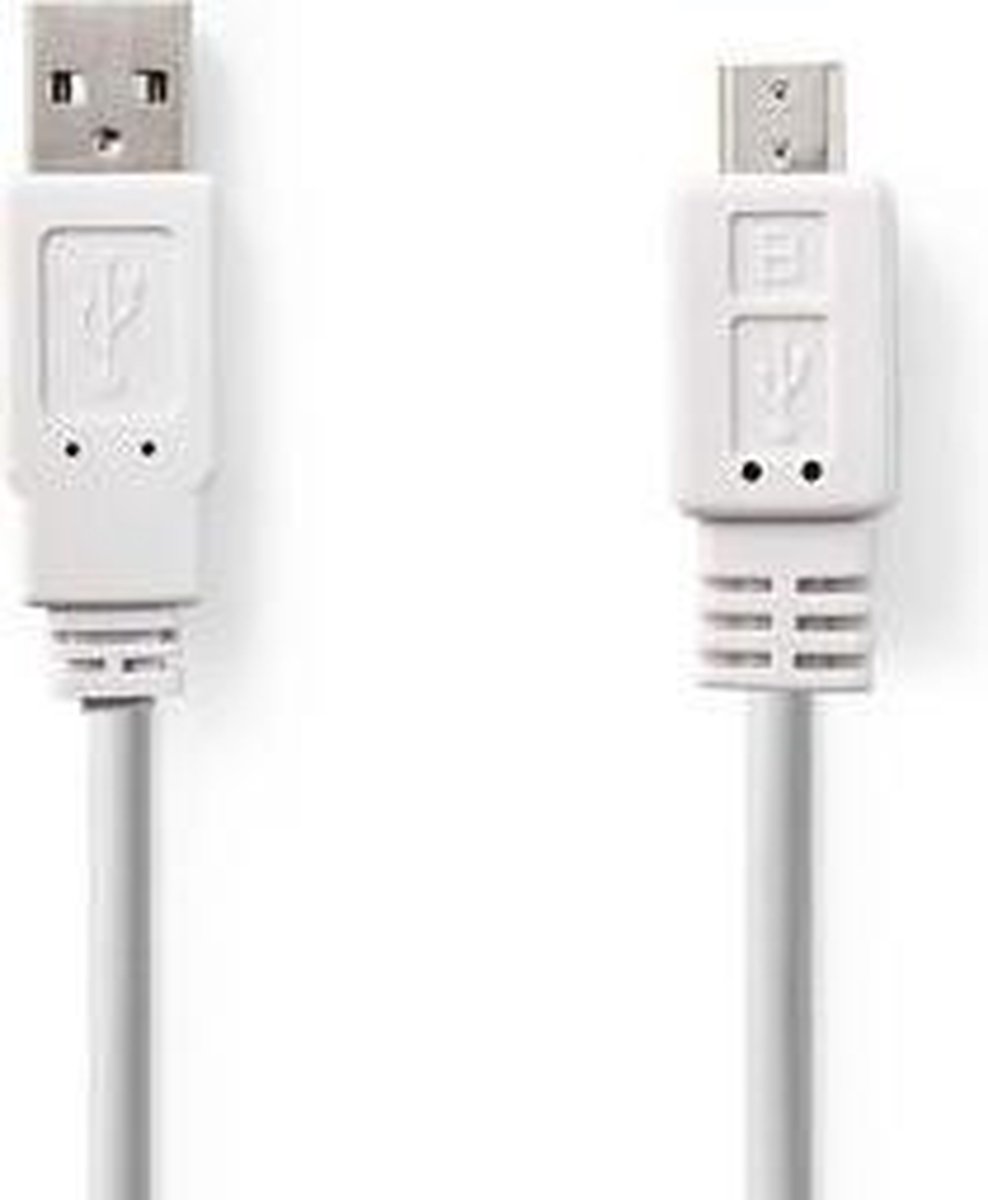 Nedis Usb-kabel - Wit - 1.00 M