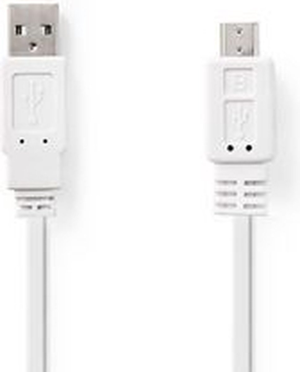 Nedis Usb-kabel - Wit - 1.00 M