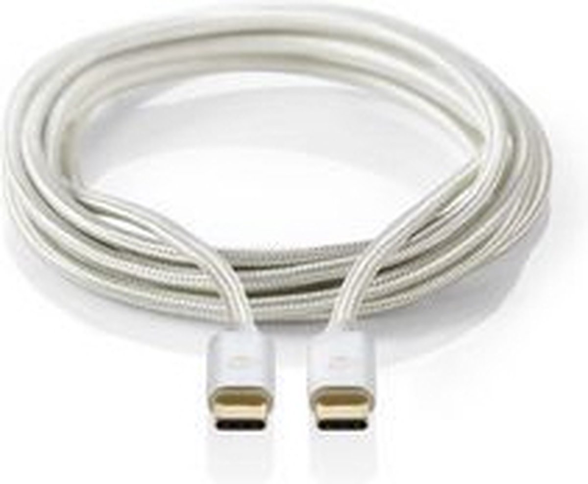 Nedis Usb-kabel - Aluminium - 2.00 M