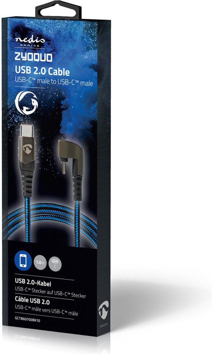 Nedis Usb-kabel 1.00 M - Zwart