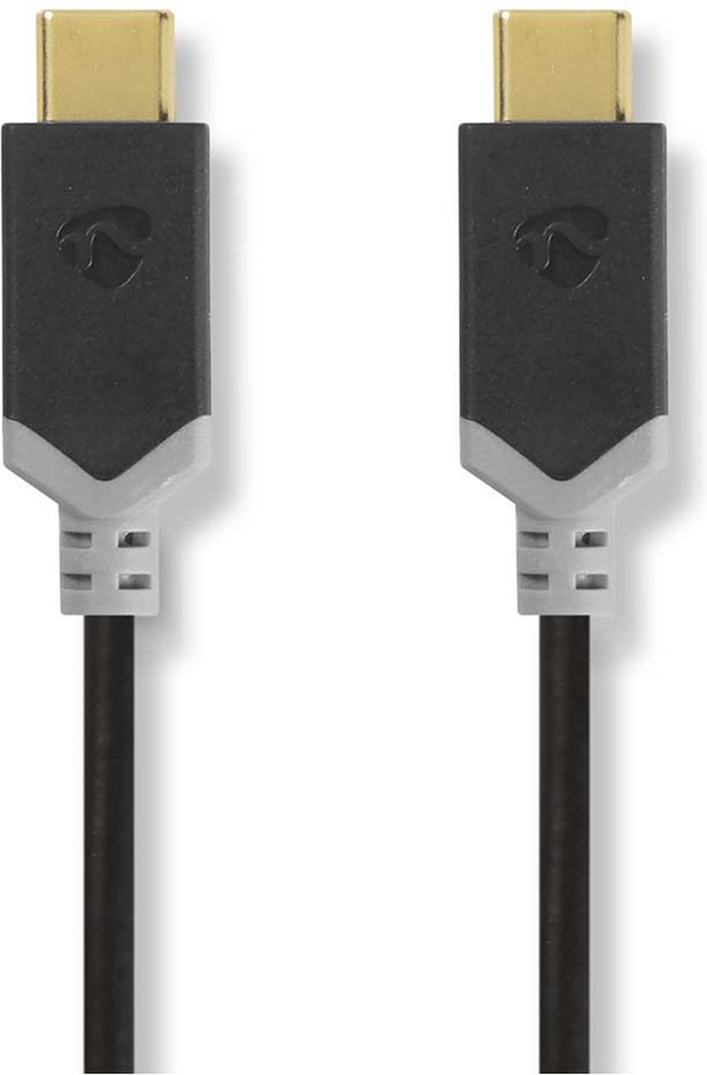 Nedis Usb-kabel - Antraciet - 1.00 M - Zwart