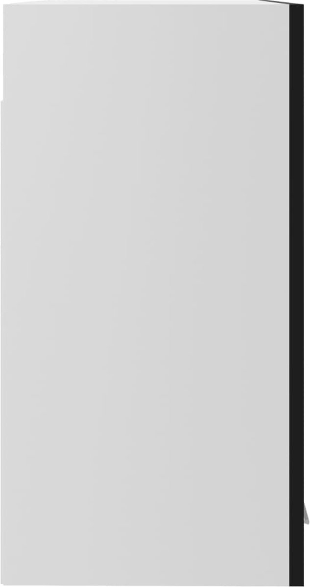 Vidaxl Hangkast 60x31x60 Cm Spaanplaat Hoogglans - Zwart