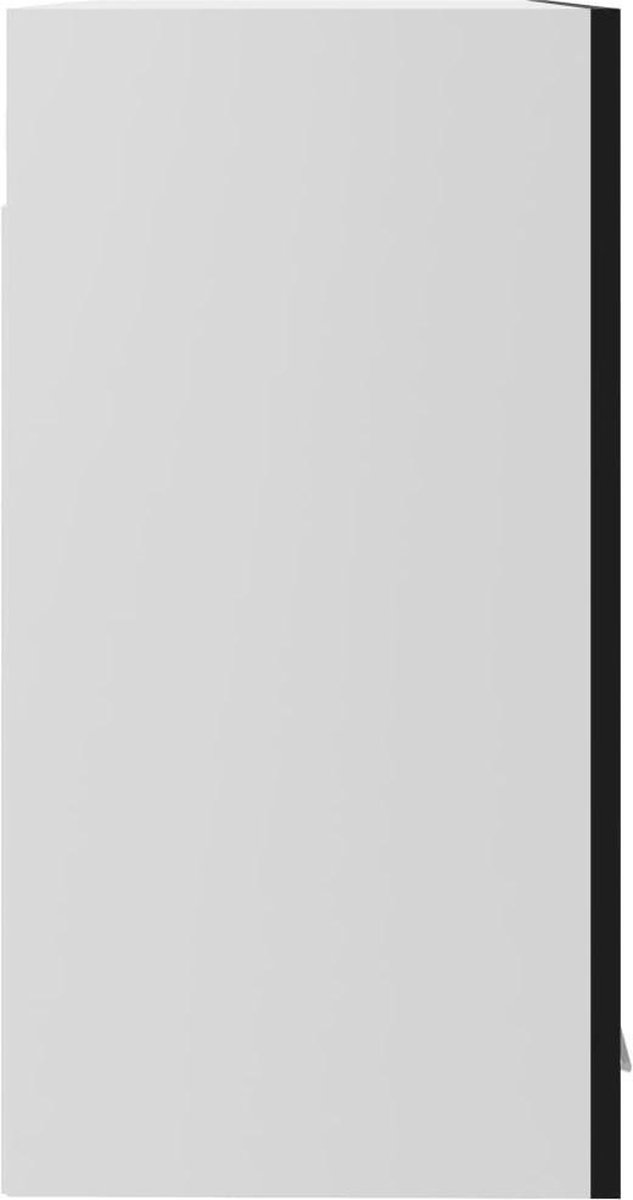 Vidaxl Hangkast 60x31x60 Cm Spaanplaat Hoogglans - Zwart