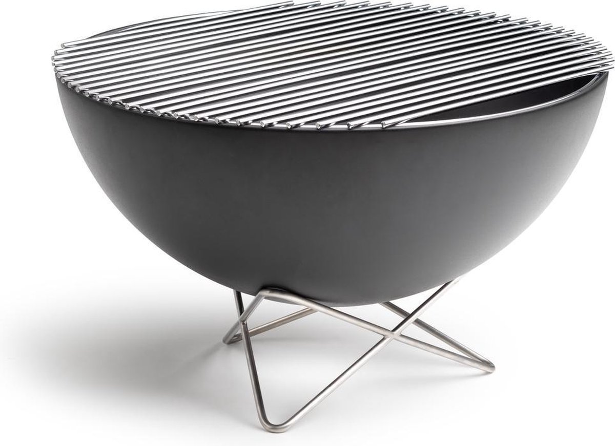 Bowl Vuurschaal Met Wirebase Laag - Zwart