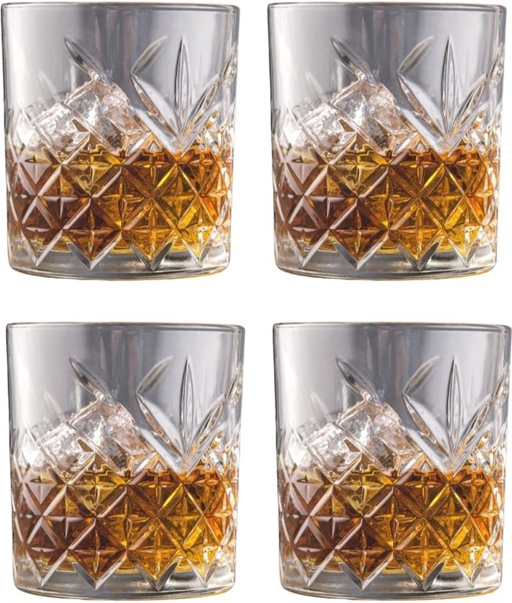 Orange85 Whiskey Glazen - Set Van 4 - Kristal - Stijlvol - 230 Ml - Dik Glas - Stevig - Sierlijk