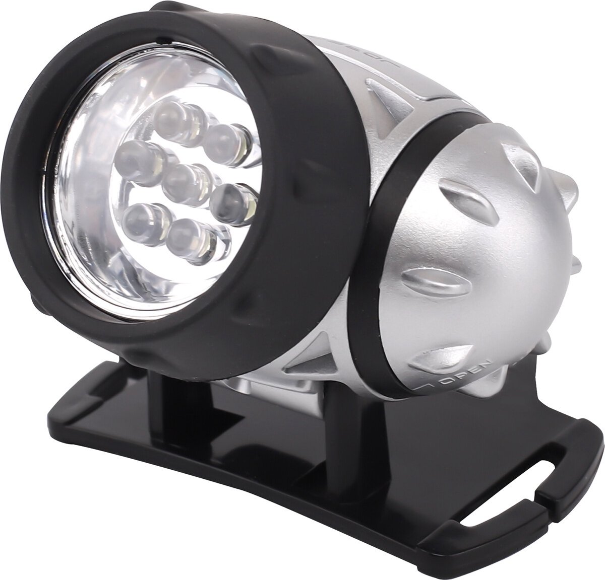 BES LED Led Hoofdlamp - Aigi Heady - Waterdicht - 20 Meter - Kantelbaar - 7 Led's - 0.54w - Zilver Vervangt 6w