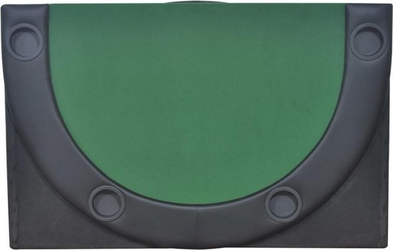 Vidaxl Poker Tafelblad Voor 10 Spelers Inklapbaar - Groen