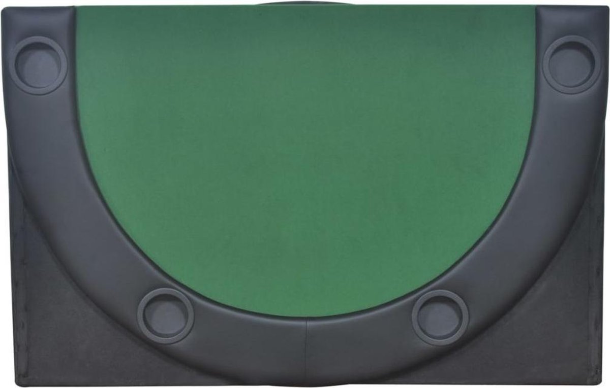 Vidaxl Poker Tafelblad Voor 10 Spelers Inklapbaar - Groen