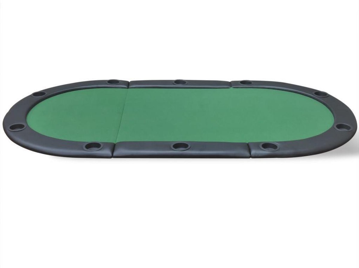Vidaxl Poker Tafelblad Voor 10 Spelers Inklapbaar - Groen