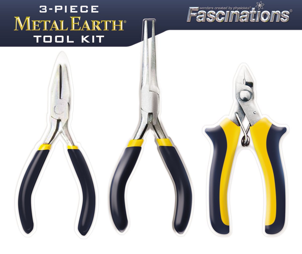 Metal Earth Tangenset 3-delig - Zwart