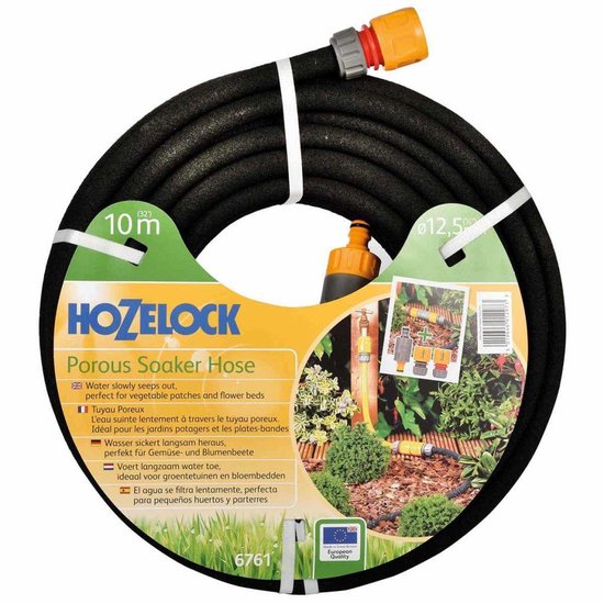 Hozelock Poreuze slang 12,5 mm 10 m - Zwart