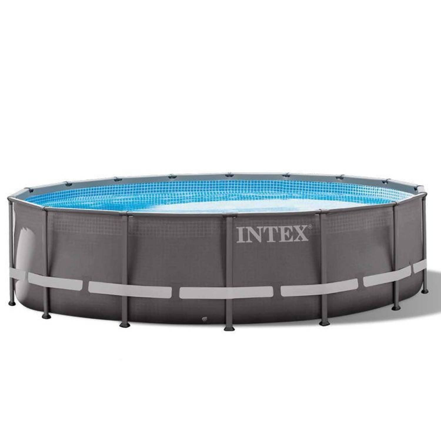 Intex Ultra Frame Opzetzwembad Met Accessoires 488 X 122 Cm - Grijs