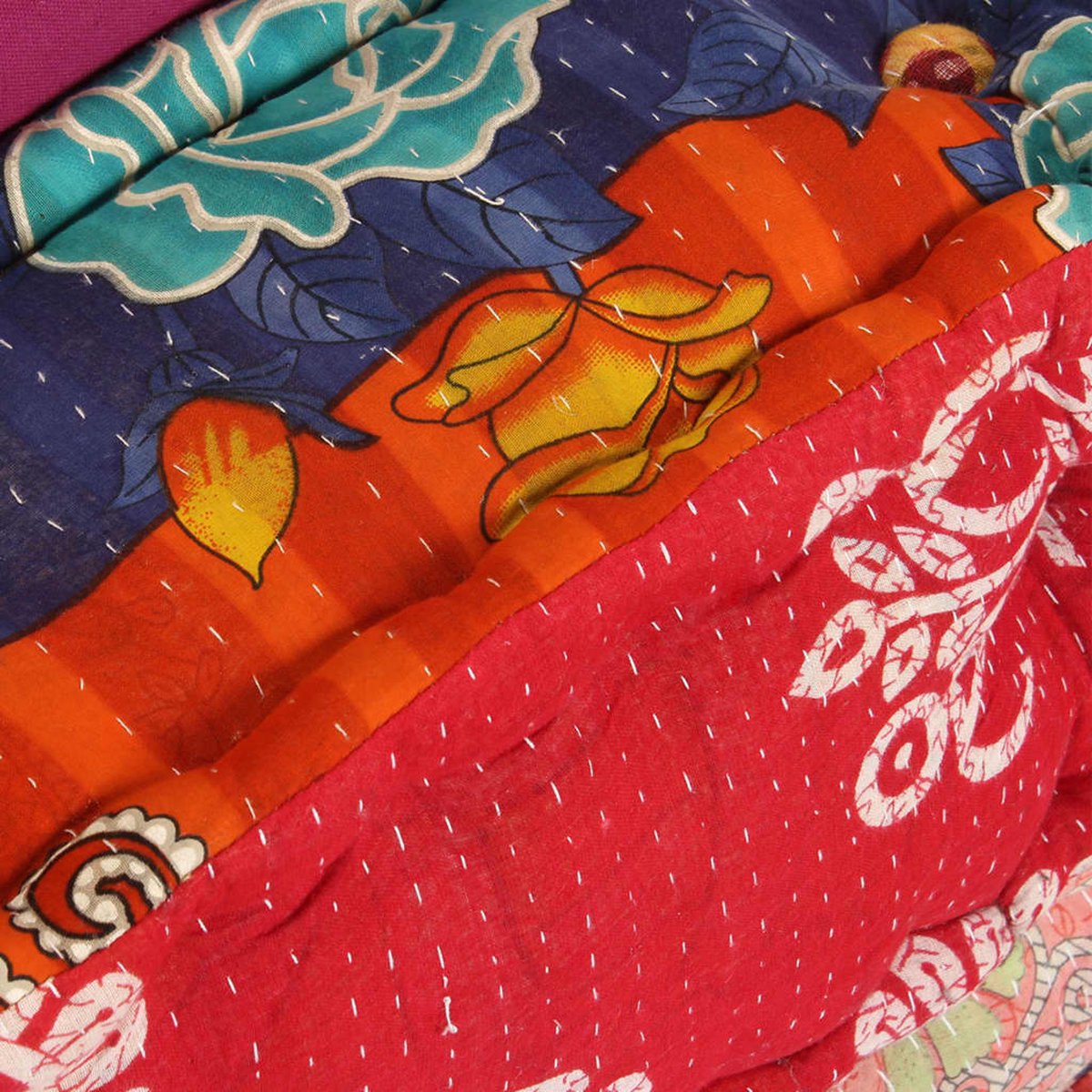 Vidaxl Driezits Slaapbank Modulair Stof Patchwork