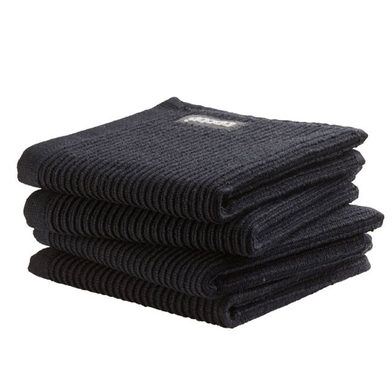 DDDDD Vaatdoek Basic Neutral Black (4 St - Zwart