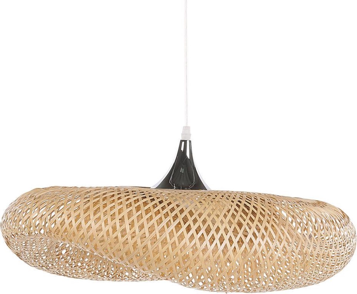 Beliani Boyne Klein - Hanglamp-lichte Houtkleur-bamboehout - Marrón