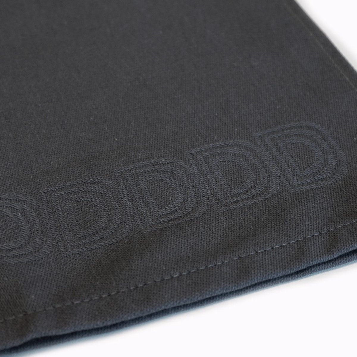 DDDDD Theedoek Logo - 60x65 Cm - Anthracite - 6 Stuks - Grijs