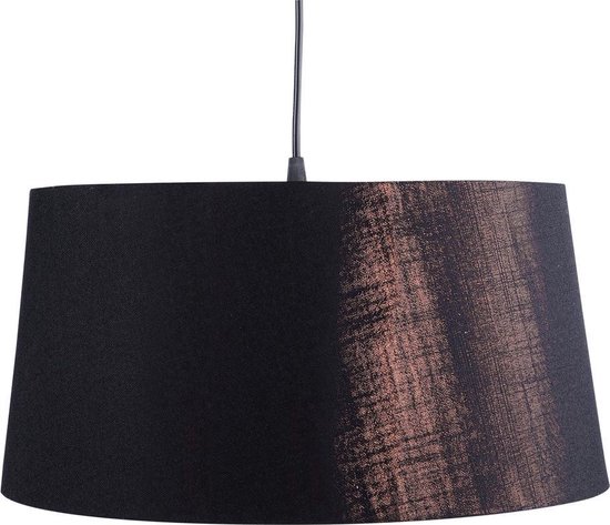 Beliani Kallar Hanglamp Polyester 40 X 40 Cm - Zwart