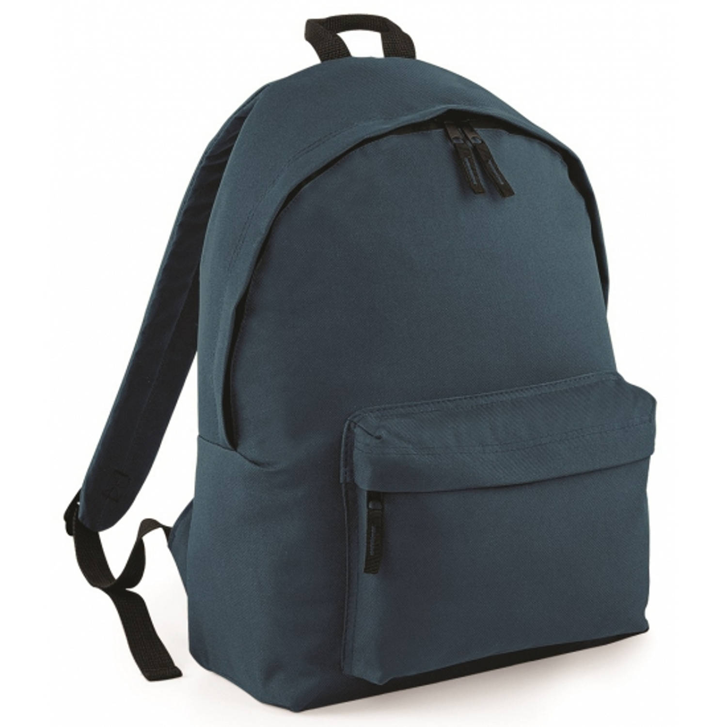 Hippe Rugtas Met Voorvak Grijs - Rugzak Voor Onderweg - Backpack - Schooltas - Blauw