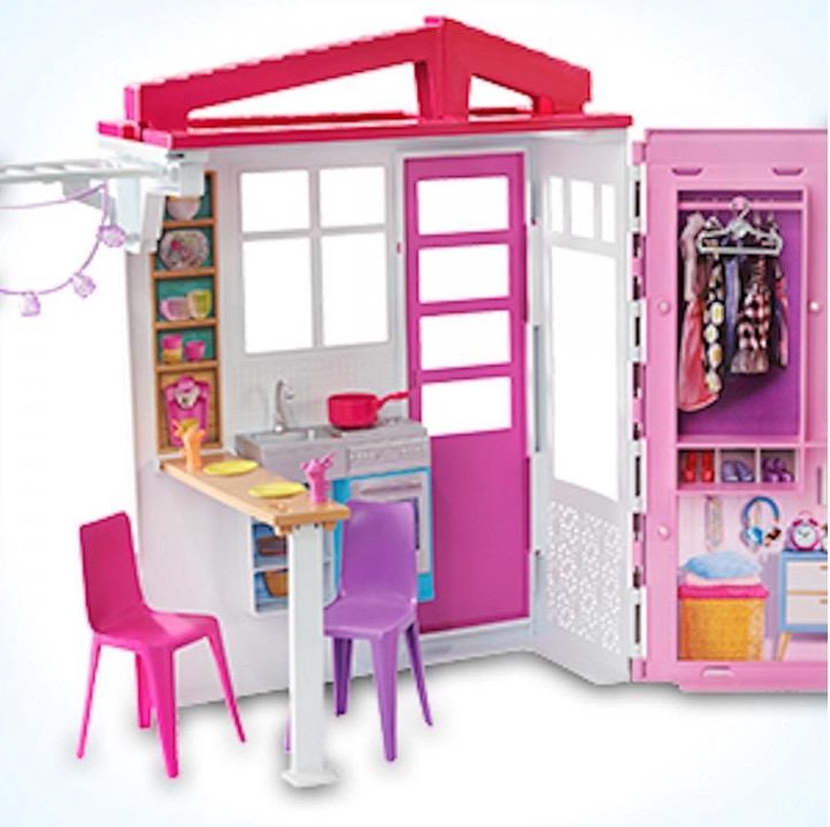 Barbie Poppenhuis - Inclusief Een pop - Roze