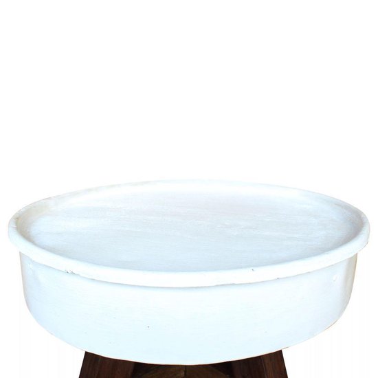 Vidaxl Salontafel 60x45 Cm Massief Gerecycled Hout - Wit