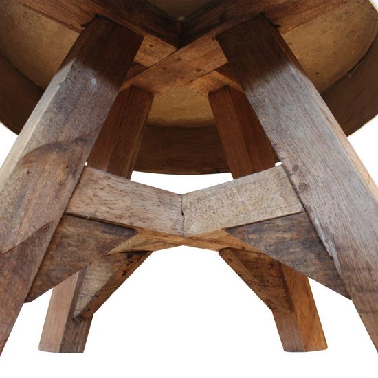 Vidaxl Salontafel 60x45 Cm Massief Gerecycled Hout - Wit