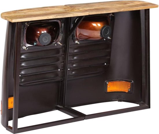 Vidaxl Dressoir Vrachtwagen Massief Mangohout Donker - Grijs