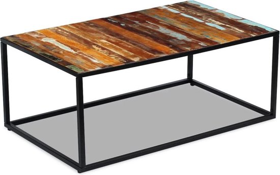 Vidaxl Salontafel Massief Gerecycled Hout 100x60x40 Cm - Bruin