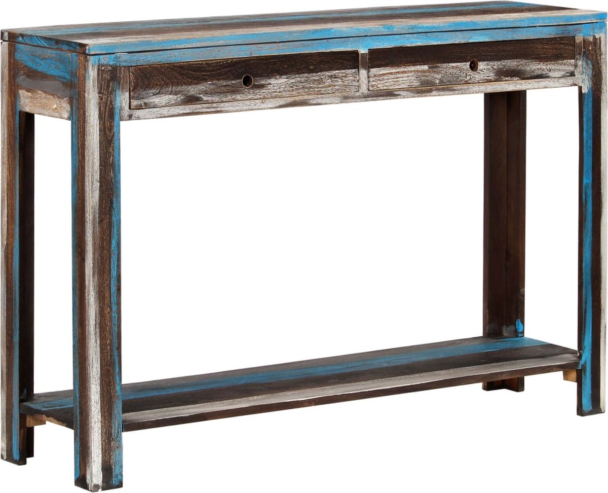 Vidaxl Wandtafel Vintage Stijl 118x30x80 Cm Massief Hout - Bruin