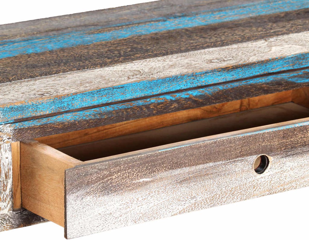 Vidaxl Wandtafel Vintage Stijl 118x30x80 Cm Massief Hout - Bruin